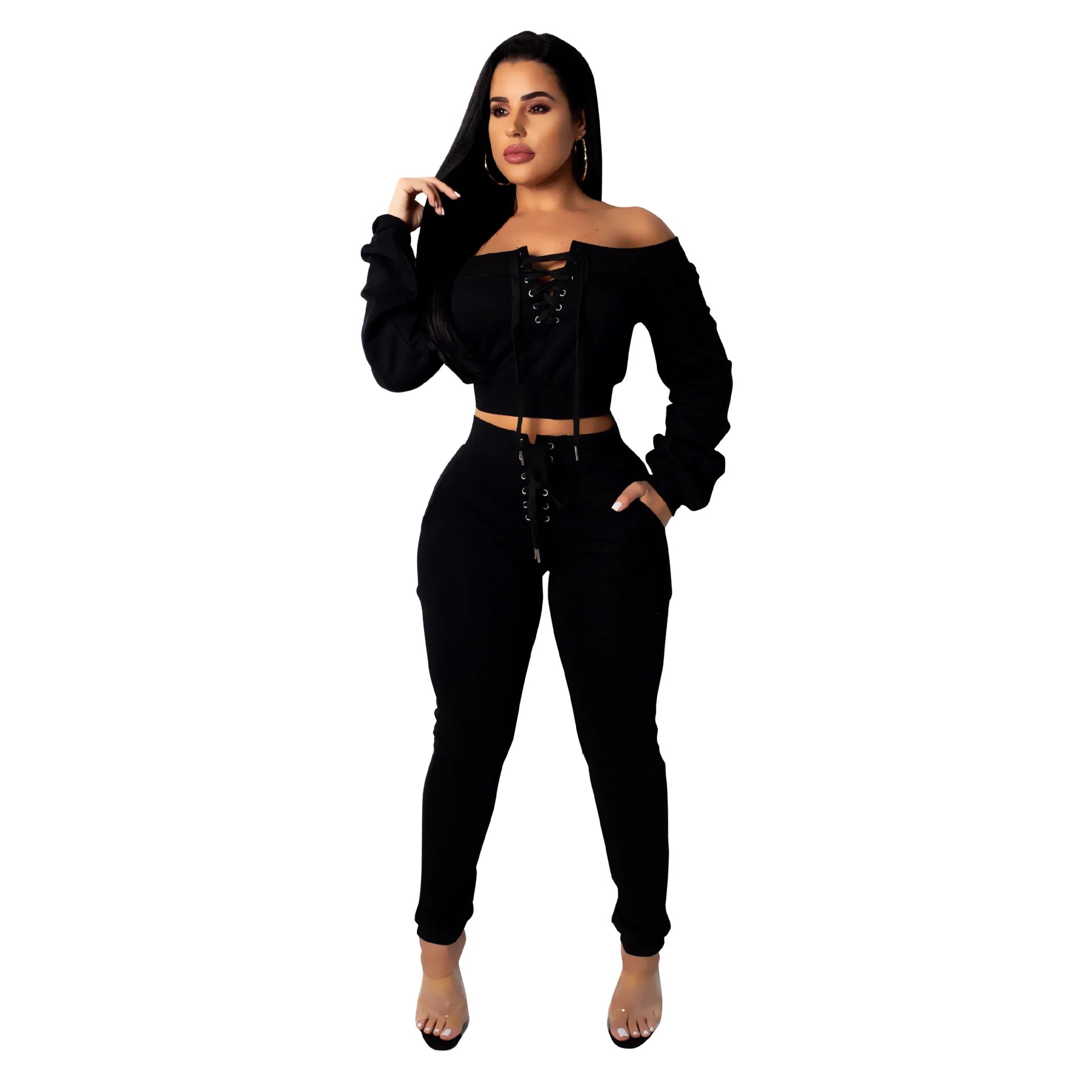 Tracksuit for Women Two Piece Set Long Sleeve Hoody Pants 2 Piece Set for Female Winter Two Pieces Sets Women'S Suits